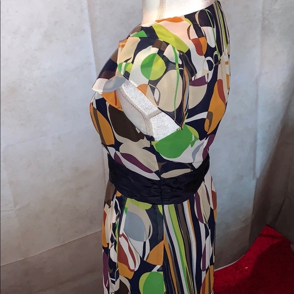 Beautiful Silk Casual Dress w/Pockets Sz 2 - Picture 7 of 9